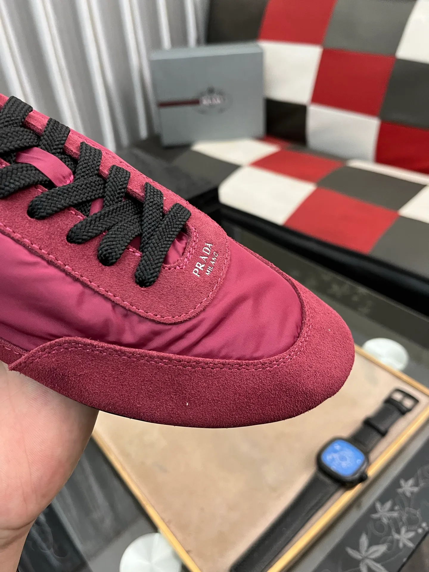 Men's shoes 💰500⌚️⌚️【PRADA】Prada - high-end quality original order 🔍🔍🔍 casual sports shoes - Upper: 🔝Nappa calfskin, brand high mercerized canvas, shoe body brand metal fasteners, tongue silk screen brand logo - Lining: water-dyed cowhide - Outsole: ultra-light TPU foam; molded outsole -Ultra-high quality control and fine workmanship: outstanding (high-end, extravagance, class) -Size: 38-446️⃣colors available